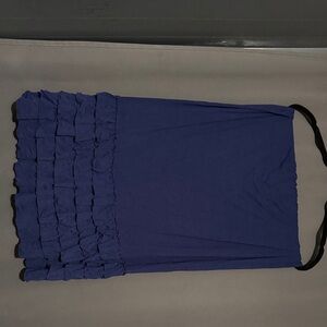 Chic Navy Women's Skirt with Ruffle Detail